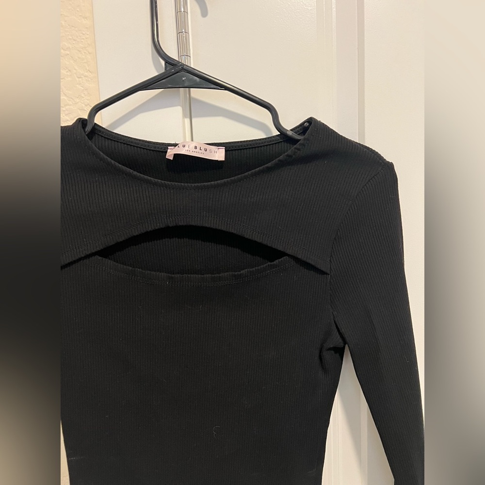 Long Sleeve Cut-Out Top